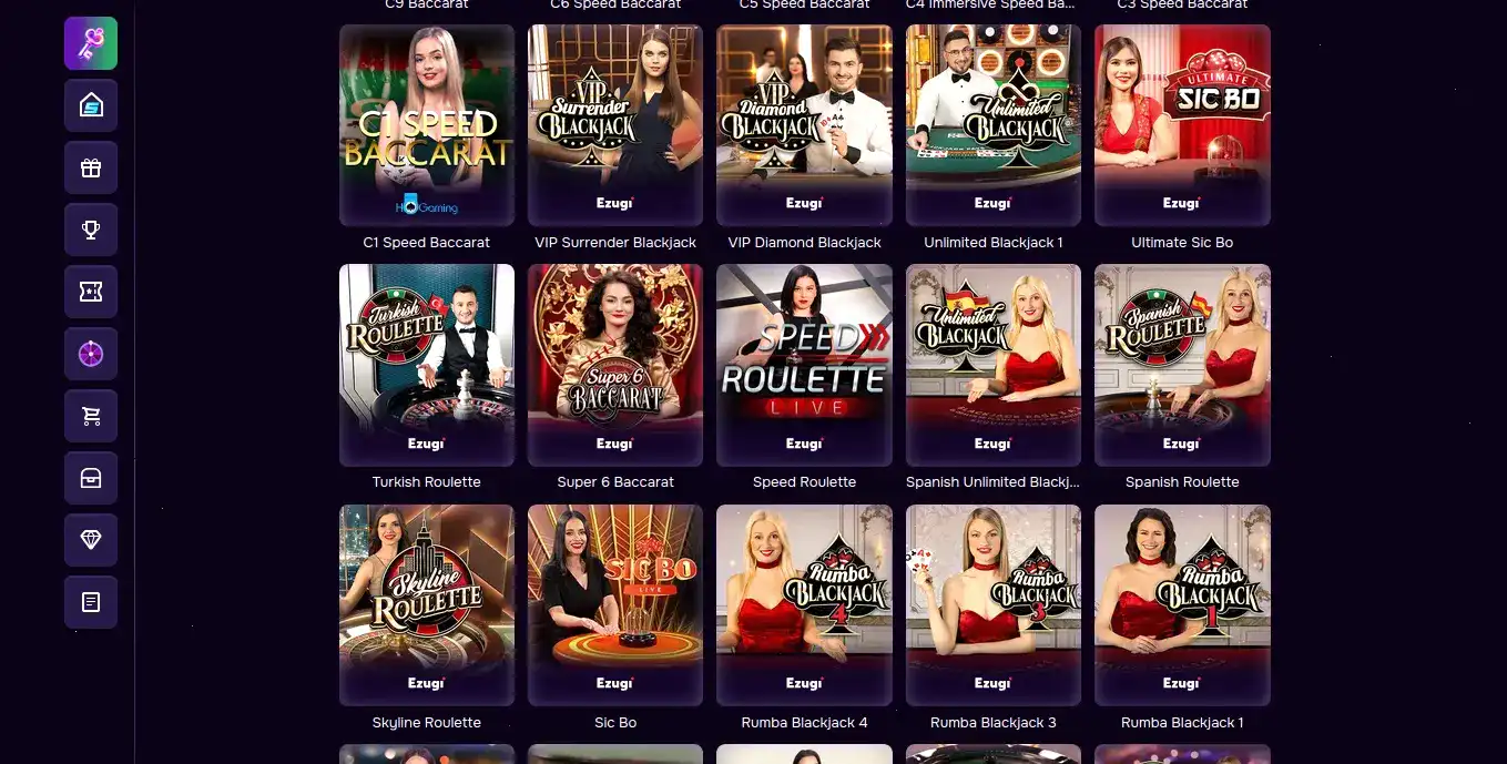 Интерфейс игровых автоматов казино Турбо на экране